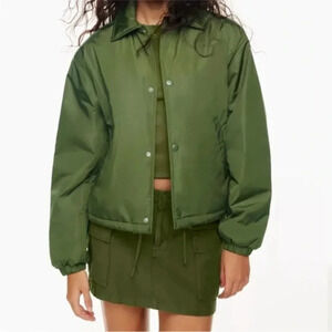Aritzia TNA Coaches Jacket Short Limited Edition Army Green  Size XS
